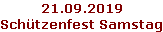 21.09.2019 Schützenfest Samstag